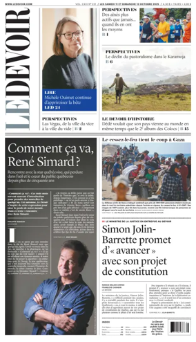 Cover of Le Devoir