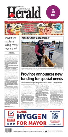 Cover of Lethbridge Herald