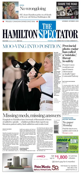 Cover of The Hamilton Spectator