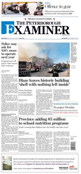 Cover of The Peterborough Examiner