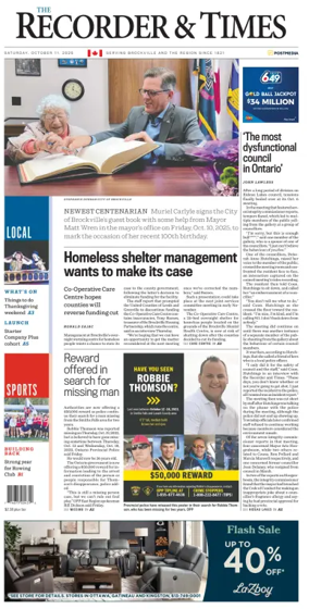 Cover of The Recorder & Times (Brockville)