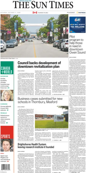 Cover of The Sun Times (Owen Sound)