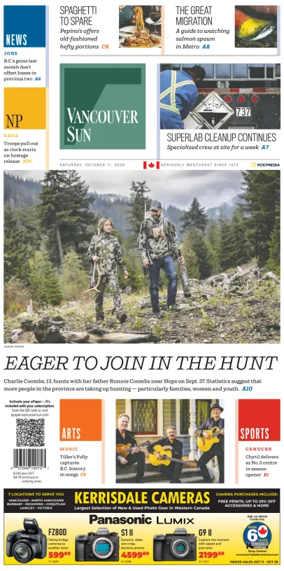 Cover of Vancouver Sun