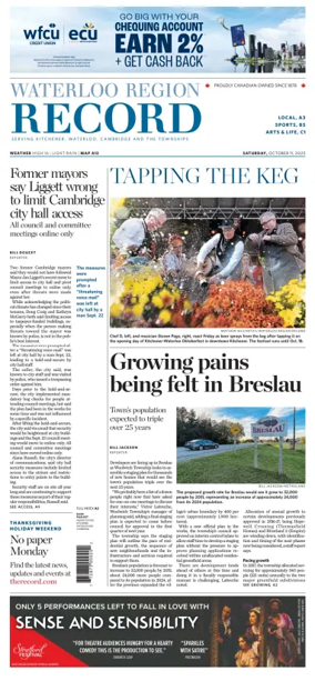 Cover of Waterloo Region Record