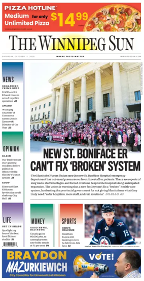 Cover of Winnipeg Sun