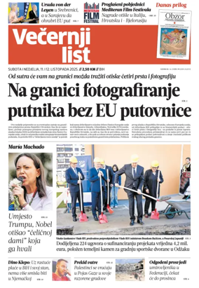 Cover of Večernji list BiH