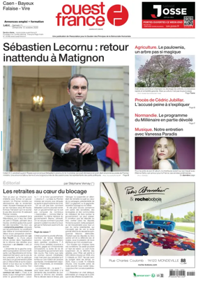 Cover of Ouest France (Caen)