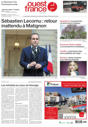 Cover of Ouest France (La Roche-sur-Yon)
