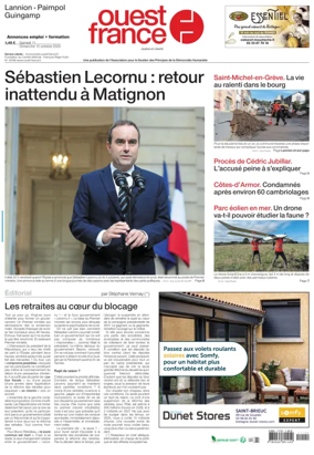 Cover of Ouest France (Lannion)