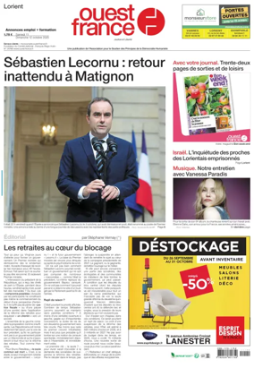 Cover of Ouest France (Lorient)