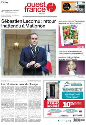 Cover of Ouest France (Pontivy)