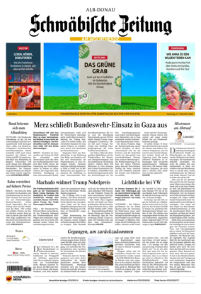 Cover of Schwaebische Zeitung (Alb-Donau)