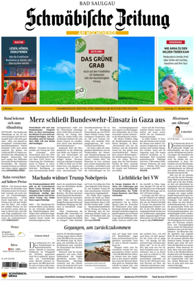 Cover of Schwaebische Zeitung (Bad Saulgau)