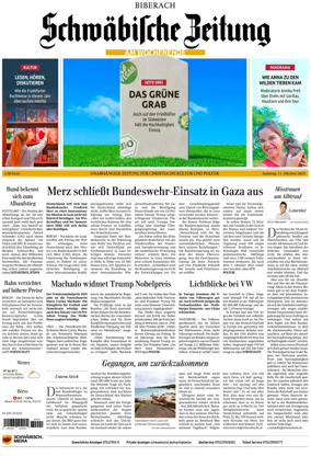 Cover of Schwaebische Zeitung (Biberach)