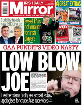 Cover of Irish Daily Mirror