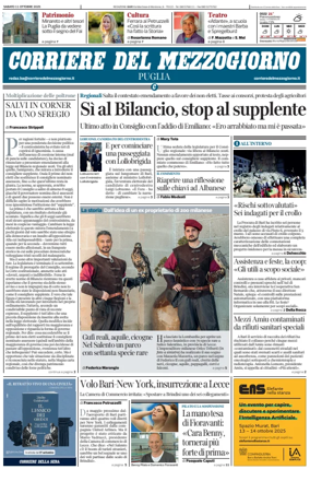 Cover of Corriere del Mezzogiorno (Puglia)