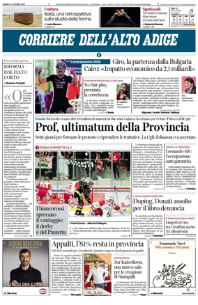 Cover of Corriere dell'Alto Adige