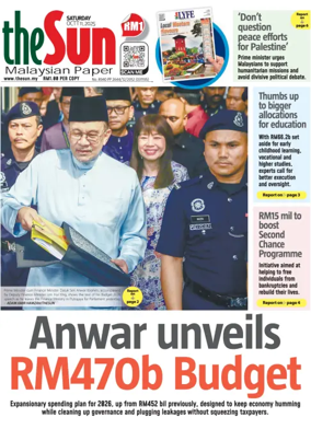 Cover of The Sun (Malaysia)