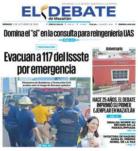 Cover of El Debate de Mazatlan