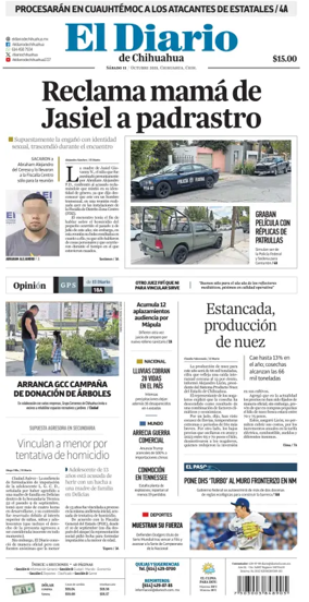 Cover of El Diario de Chihuahua