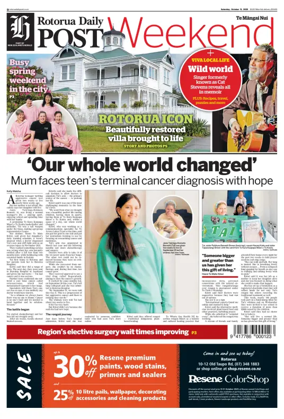 Cover of Rotorua Daily Post