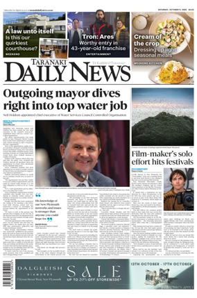 Cover of Taranaki Daily News
