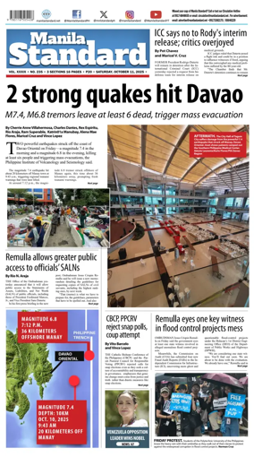 Cover of Manila Standard