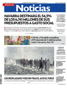 Cover of Diario de Noticias (Spain)