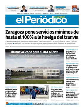 Cover of El Periódico Aragón