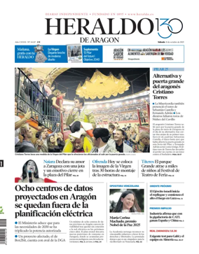 Cover of Heraldo de Aragón