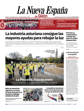 Cover of La Nueva España (Gijón)