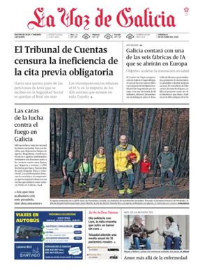 Cover of La Voz de Galicia (Deza)