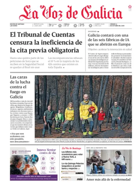 Cover of La Voz de Galicia (Santiago)