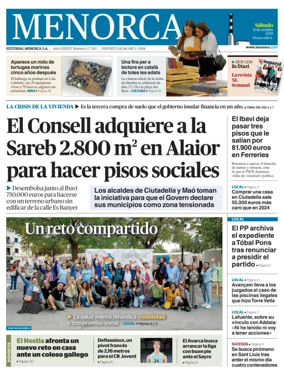 Cover of Menorca Diario Insular