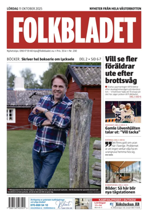 Cover of Folkbladet Västerbotten