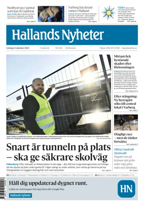 Cover of Hallands Nyheter