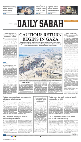 Cover of Daily Sabah (Turkey)