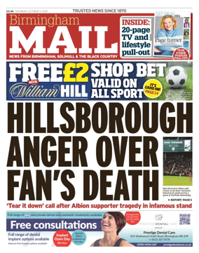 Cover of Birmingham Mail