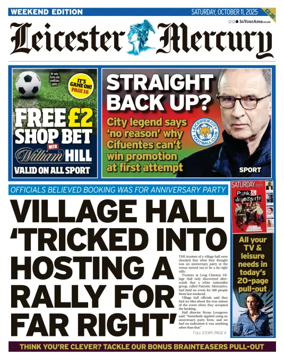 Cover of Leicester Mercury