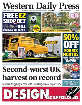 Cover of Western Daily Press (Saturday)