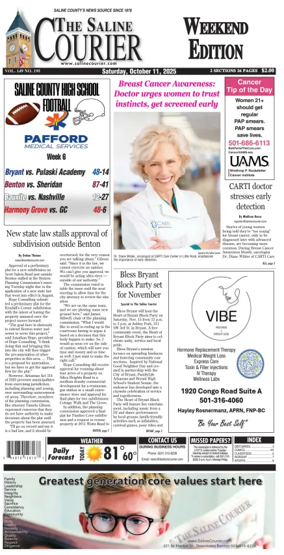 Cover of The Saline Courier Weekend