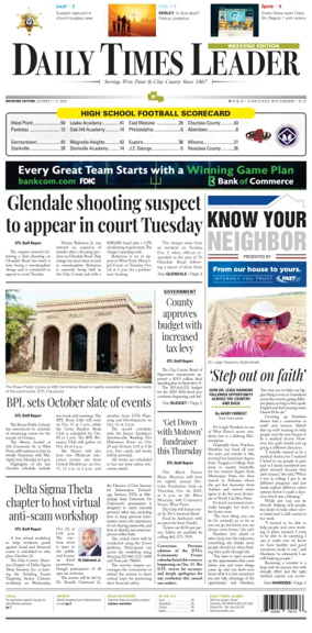 Cover of Daily Times Leader