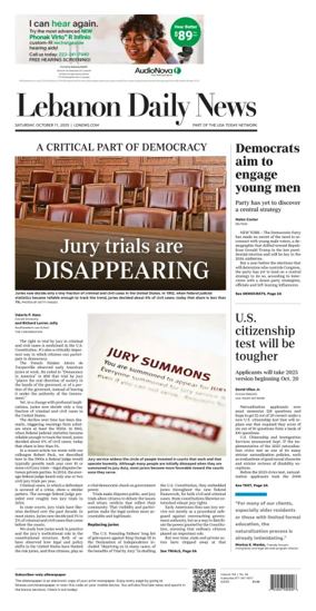 Cover of Lebanon Daily News