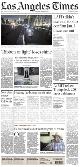 Cover of Los Angeles Times