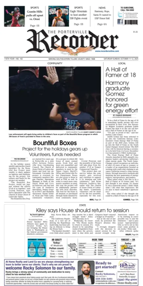 Cover of Porterville Recorder