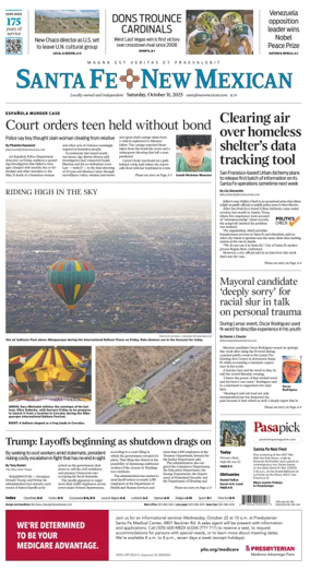 Cover of Santa Fe New Mexican