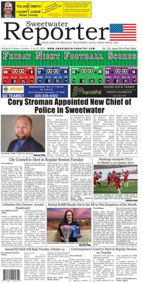 Cover of Sweetwater Reporter