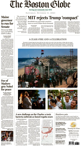 Cover of The Boston Globe