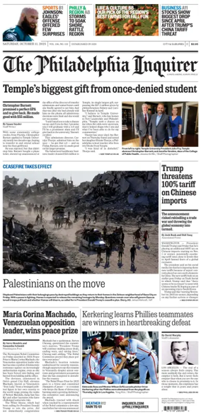 Cover of The Philadelphia Inquirer