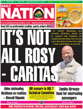 Cover of Daily Nation Newspaper